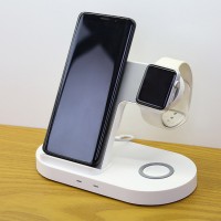 3 in 1 Wireless Charging Dock Qi Fast Wireless Charging Stand Compatible iPhone X/XS/XR/Xs Max/8/8 Plus